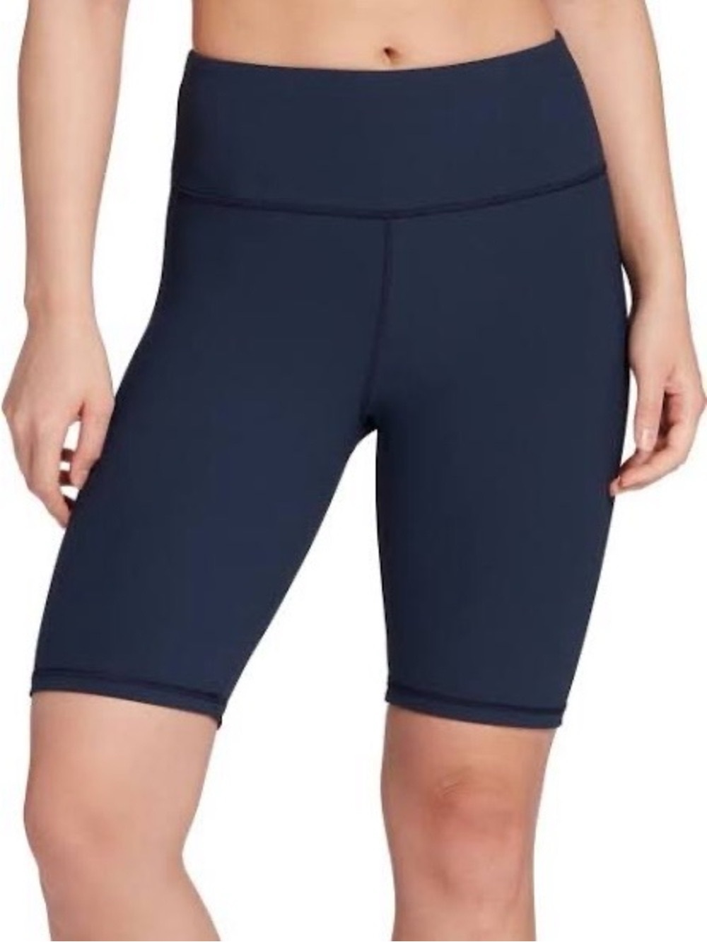 CALIA by Carrie Underwood XS Dark Ocean Blue Ribbed High-Rise Biker Shorts NWT